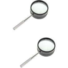 2 Stück optische Vergrößerungsgläser, Vollmetalllupe für Schmuckreparaturen, Briefmarkensammeln