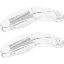 2 stuks draagbare wimperkammen, herbruikbare wenkbrauwkammen, wimperscheiders, wimpermake-uptools voor meisjes, wenkbrauwscheider