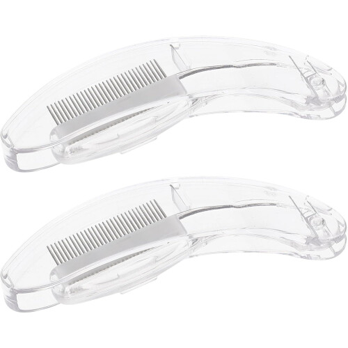 2pcs Portable Eyelash Combs Reusable Eyebrow Combs Eyelash Separator Girls Lash Makeup Tools Eyebrow Separator