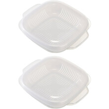 2 tragbare Lunchboxen, mikrowellengeeignet, für Reis, separate Mahlzeiten