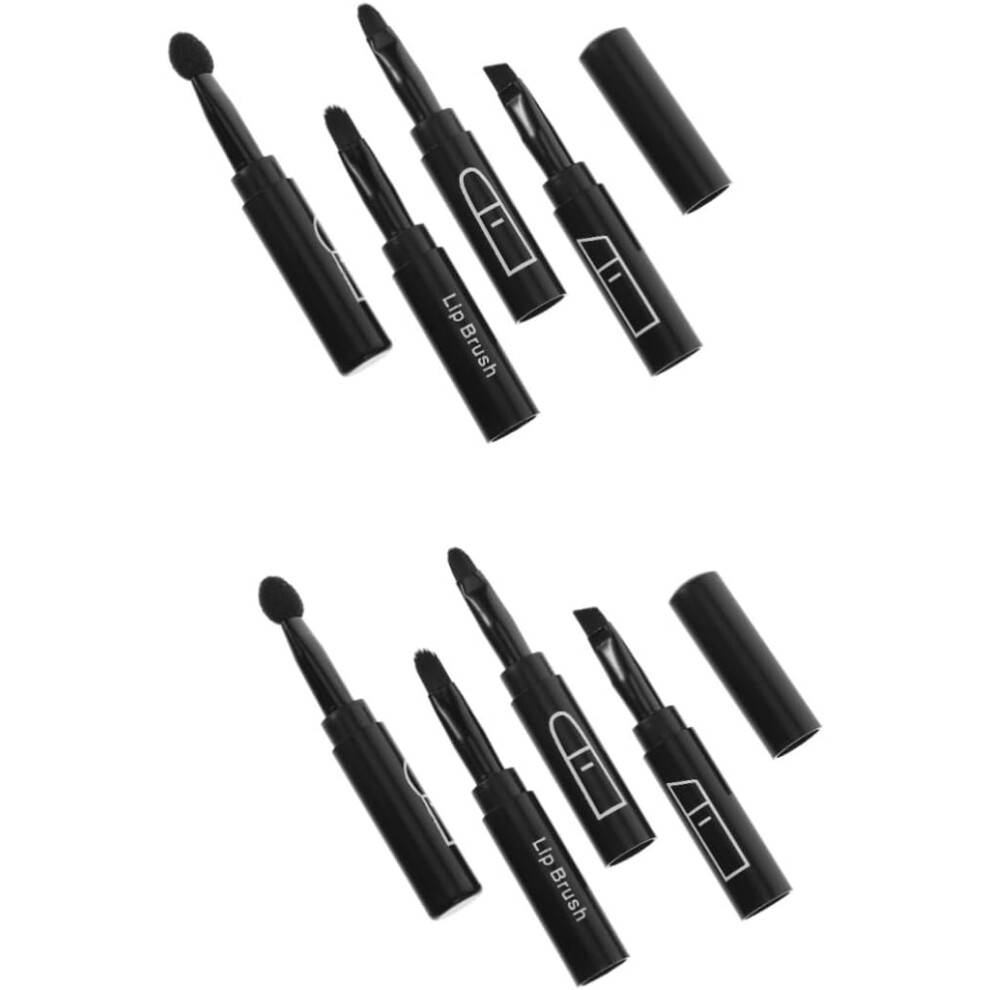 Hkhbjs 2Pcs Travel Makeup Brush For Eyebrow Eyeshadow And Lip Application Compact Cosmetic Brushes F