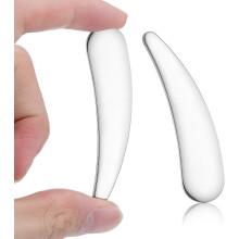 Mini-Spatel-Set aus Edelstahl für Hautpflegeprodukte, 2-teilig, inklusive Portionierer für Gesichtscreme.