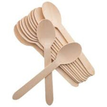 1000pcs Disposable Wooden Spoons Cutlery, 16cm
