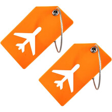 2pcs bagagem etiqueta verificada bagagem etiquetas de viagem PVC criativo