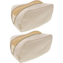 2pcs portátil sanitário saco maquiagem bolsa cosméticos viagem bolsa zíper