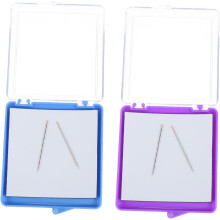 2 Stück magnetische quadratische Nadelhalter-Aufbewahrungsbox für Nähzubehör, tragbarer Nadelkissen