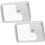 2pcs Portable Ultra-Thin Square Optical Magnifying Sheets 3-6x Led Light Pocket Magnifier 1