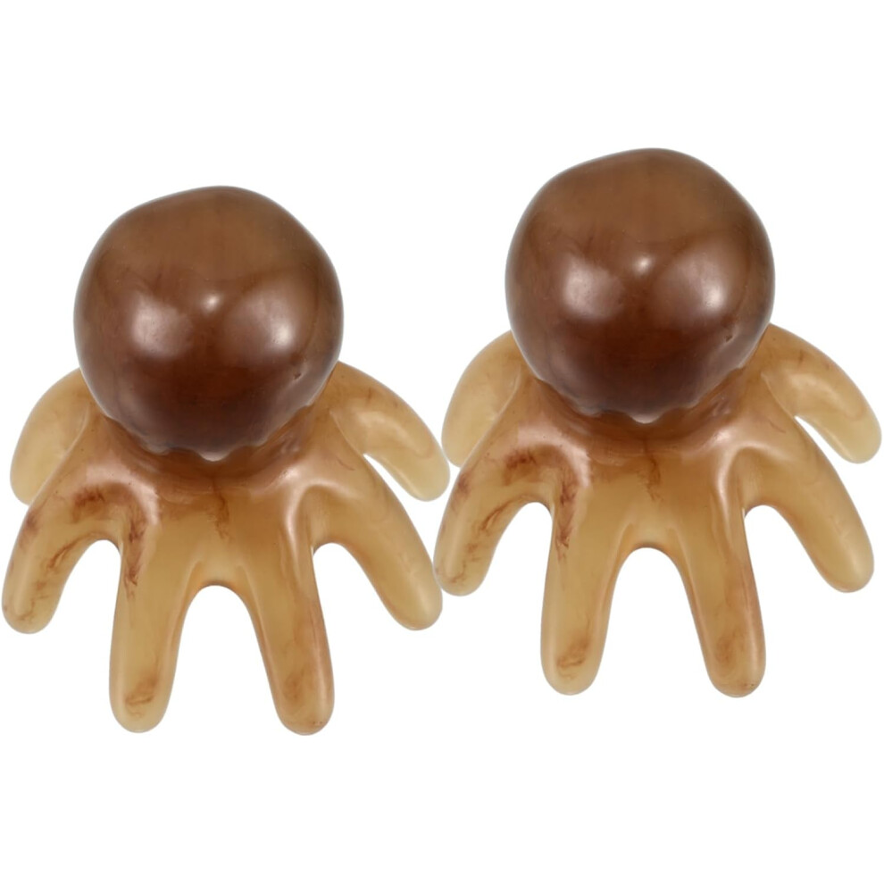 Hkhbjs 2Pcs Scalp Massaging Fluid Comb Wide Tooth Massager Octopus Head Scratcher Detangling Tool