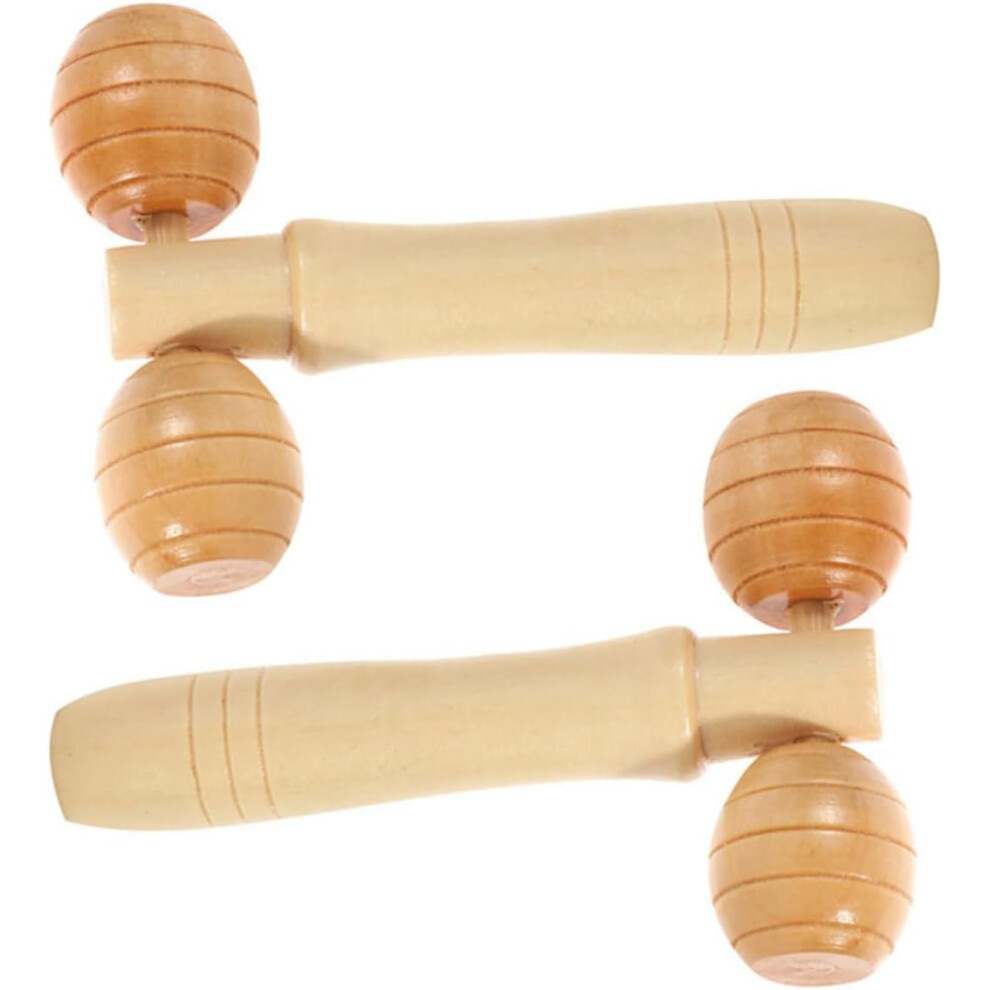 Hkhbjs 2Pcs Massage Hammer Leg Massager Roller And Wood Massage Tools For Deep Tissue Muscle Relief