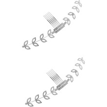 2 stuks verstelbare oorkammen met strass-steentjes voor een comfortabele pasvorm bij dagelijks gebruik en haarstyling.