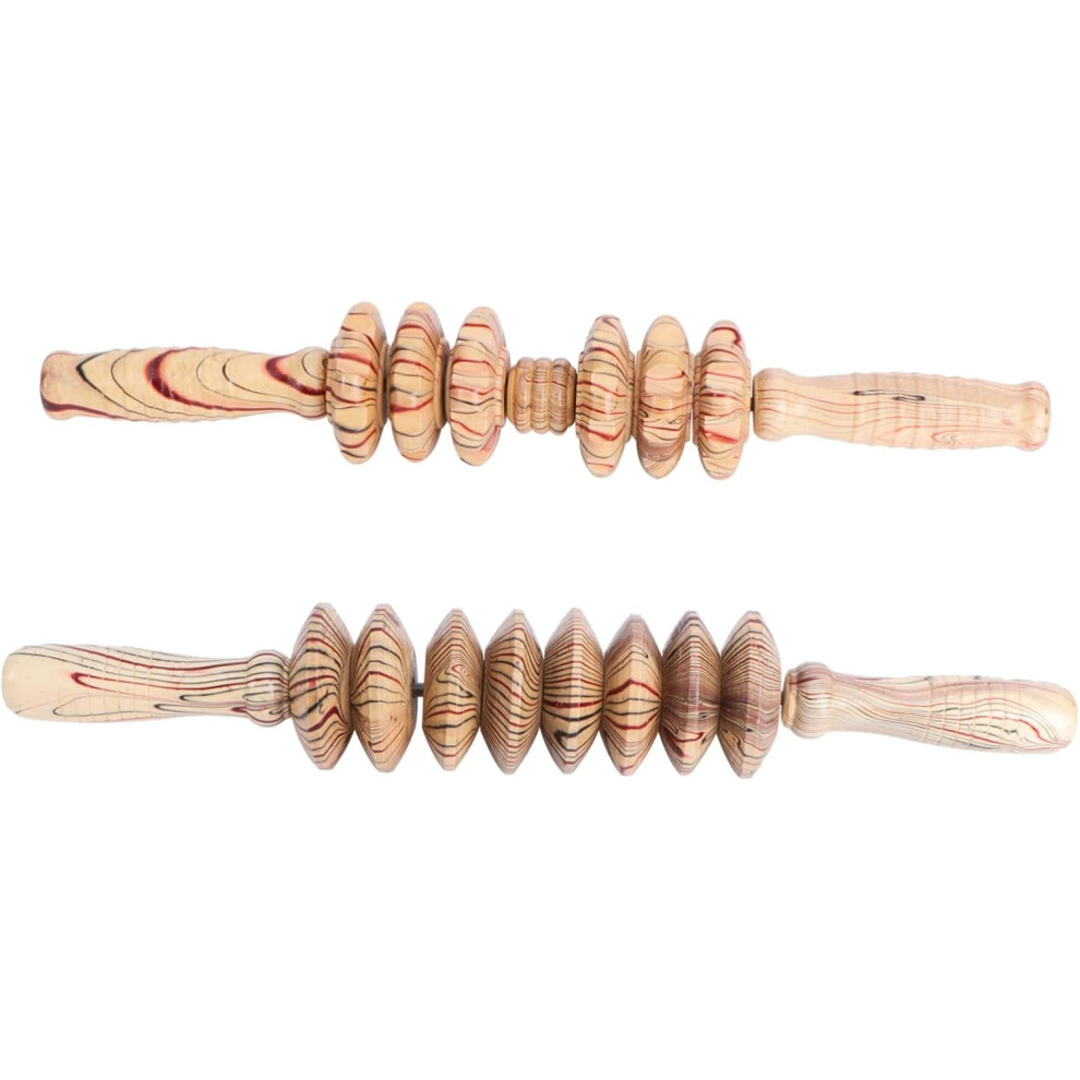 Hkhbjs Light/Brown 2Pcs Wooden Massage Roller Multifunctional Massager Abdominal Massager Fitness Tool