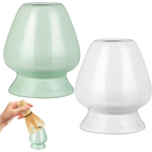 2-teiliger Matcha-Besenständer aus Keramik mit stabilem Halt und elegantem japanischem Stil