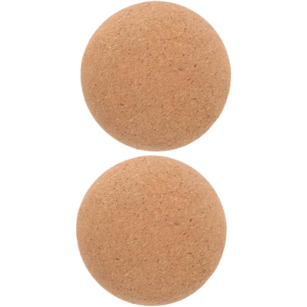 Hkhbjs Beige 2Pcs Cork Massage Balls For Muscle Relief And Fitness Sturdy Cork Material