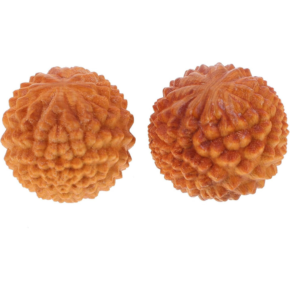 Hkhbjs Light/Yellow Wooden Hand Massage Balls 2Pcs For Muscle Recovery And Hand Exercise