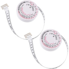 Set van 2 draagbare meetlinten van 1,5 meter voor taille- en BMI-meting en fitness.