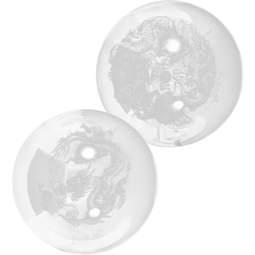 2 Stück Handmassagebälle aus glattem, rollendem Glas