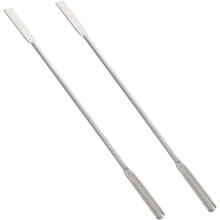 2 Stück 18 cm 304 Edelstahl Doppelend-Laborspatel Mikro-Mischlöffel Probenahmewerkzeug