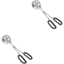 2 Stück Edelstahl-Fleischbällchenzangen ohne Griffe zum Zubereiten von Fleischbällchen, Fisch, Reis und mehr für Ihre Küche
