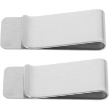 2 buc portofel din oțel inoxidabil, clips pentru bani, pentru bărbați și femei, suport subțire minimalist pentru carduri