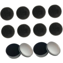 1 Set Make-up-Pinselreinigungsschwämme, schnelltrocknend, Reinigungsbox, einlagige Ersatzschwämme