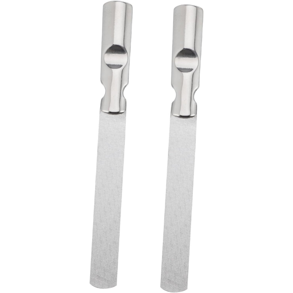 Hkhbjs Silver Professional Manicure Nail File And Toenails Files 2Pcs Stainless Steel Double-Sided Sturdy Nail Care Tools