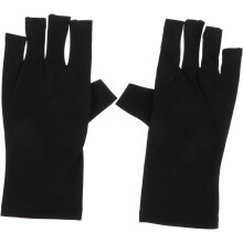 Luvas de lâmpada de unhas Protetor solar Luvas de manicure de meio dedo Respirável e confortável para arte das unhas