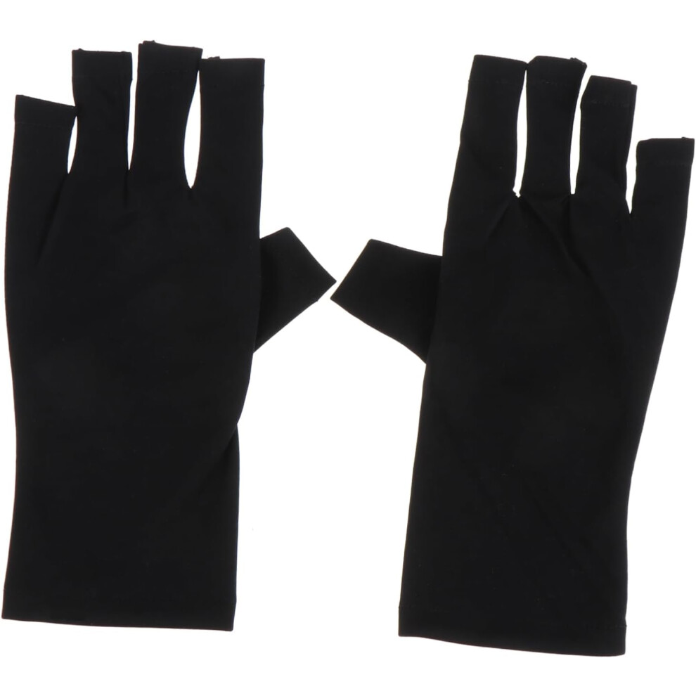 Hkhbjs Nail Lamp Gloves Sunscreen Half-Finger Manicure Gloves Breathable And Comfortable For Nail Art