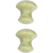 2 rulli di pietra per la cura del viso, strumento per massaggio e raschiatura Gua Sha
