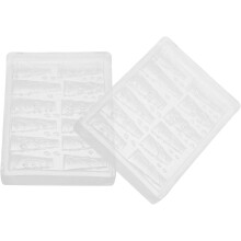 2 Silikonformen für Nagelkunst mit geprägtem Spitzenmuster für DIY-Dekorationen, Silikonformen für Gel-Nagelkunst