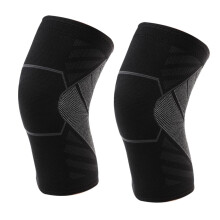 2 Stück Sport-Knieschoner aus Strick, elastische Kniebandage zum Schutz und zur Unterstützung