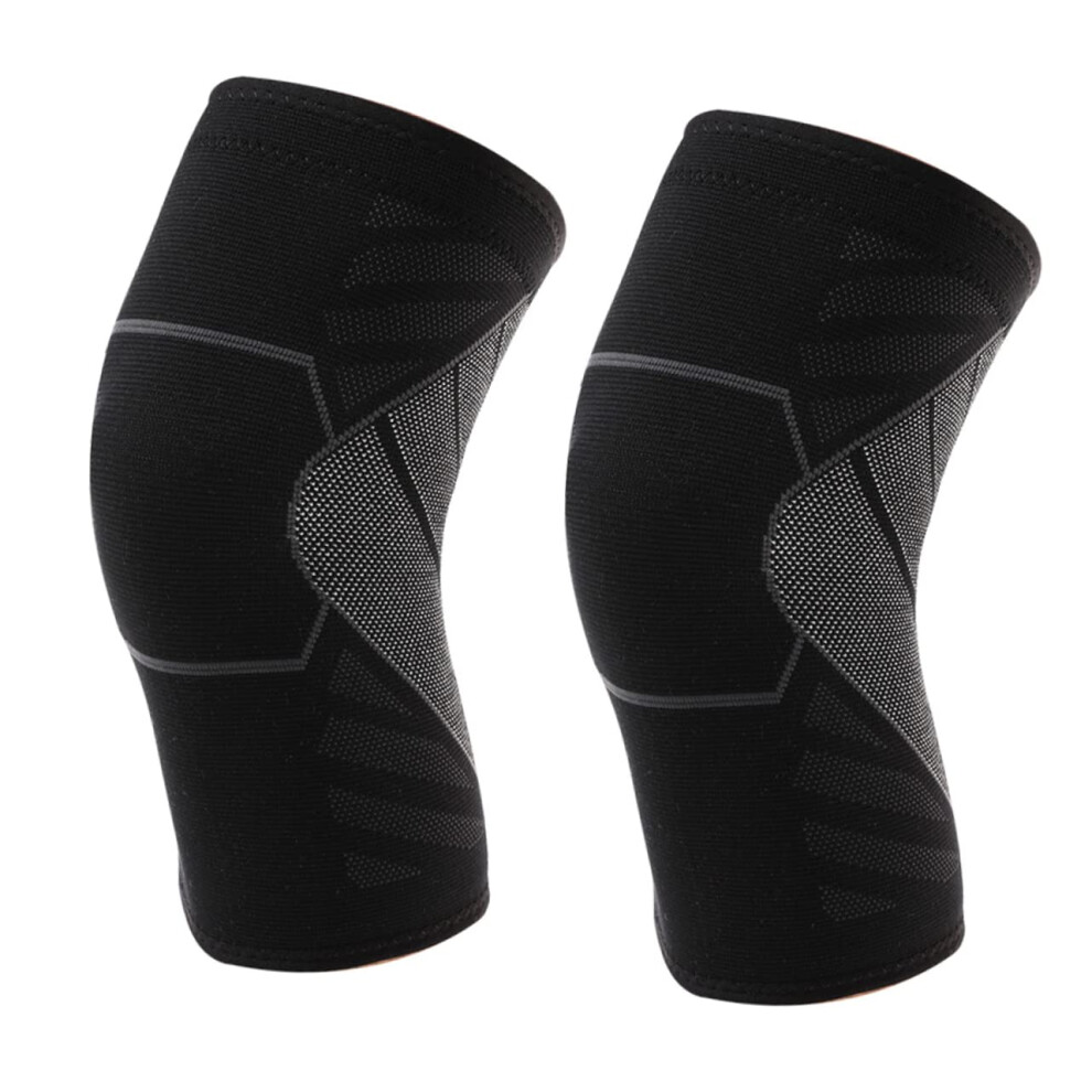 Hkhbjs 2Pcs Sports Knit Knee Pads Elastic Knee Sleeve For Support Protector