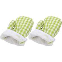 2 Stück Ofenhandschuhe, hitzeisolierend, 31,75 x 19 cm, verdicktes Polyester, waschbar, dampfbeständig, verbrühungssicher