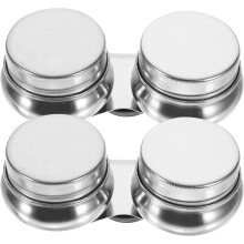 Lot de 2 godets à mélange en acier inoxydable avec couvercle pour artistes, pots portables pour mélanger la peinture à l'huile et à l'eau