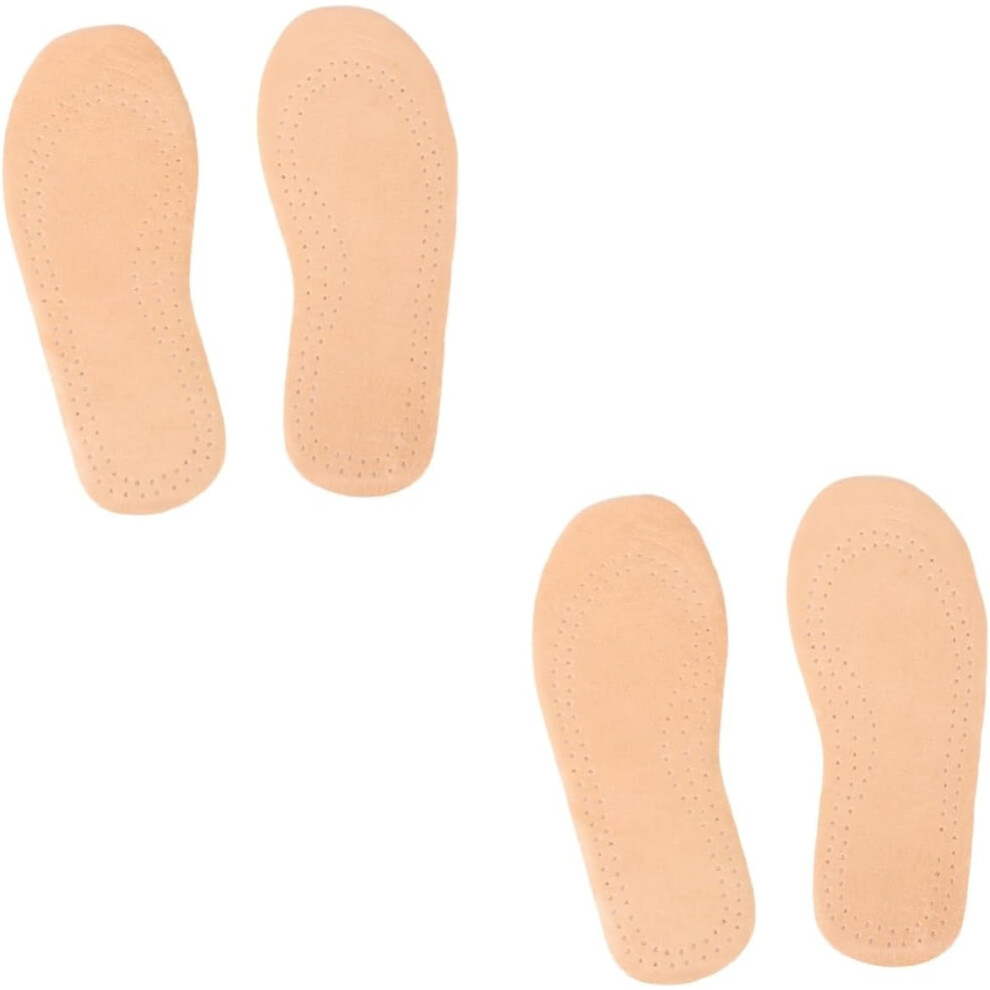 Hkhbjs 2Pairs Boys And Girls Cowhide Insoles For Comfort Shoe Cushions Foot Massaging Pads For Sports Gym S