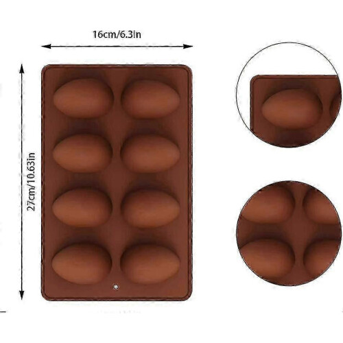 2pcs Easter Egg Mold, Half Egg Mold, Chocolate Mold, Silicone Cake Mold, For Making Easter Eggs, Cakes Or Various Desserts 1
