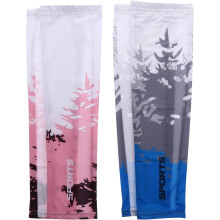2 Paar UV-Schutz-Armstulpen XL, kühlend, atmungsaktiv, Sonnenschutz für Outdoor-Sportarten, blau und pink