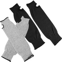 2 pares de mangas resistentes a cortes para brazos, protección de nivel 5 para el antebrazo con orificio para el pulgar.