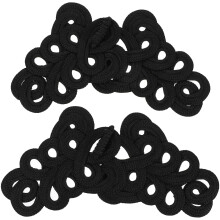 paires de boutons noirs de style chinois pour ceinture de cheongsam, fermeture de manteau
