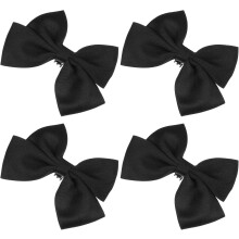 2 Paar schwarze, dekorative Schuhschnallen für Stiefel und Schuhe, Material: Stoff und Edelstahl
