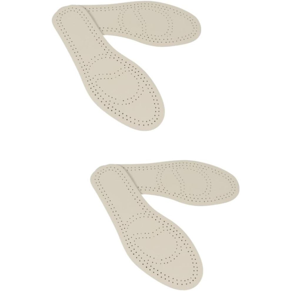 Hkhbjs Grey 2Pairs Leather Insoles Breathable Bamboo Sweat Absorption Damping Shoe Pads