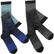 2 pares de calcetines deportivos de compresión hasta la pantorrilla con degradado de color para hombre y mujer, transpirables, de nailon.
