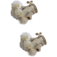 2 Paar Merinowoll-Fingerhandschuhe für Jungen und Mädchen, warme Halbfingerhandschuhe, Touchscreen-kompatibel für den Winter