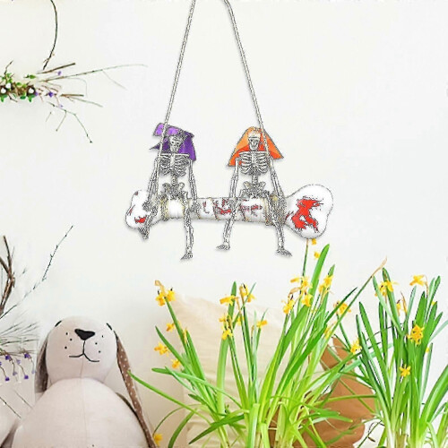 Halloween Plastic Skeleton Skeleton Haunted House Set Decoration Pendant 2