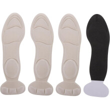2 Paar atmungsaktive Schuhpolster-Einlegesohlen aus Schwamm zur Linderung von Plantarfasziitis, Massage-Einlegesohlen mit offener Fersenkante