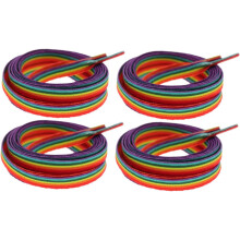 Regenbogenfarbene Schnürsenkel, 2 Paar, Polyester-Sneaker-Schnürsenkel für Jungen, Mädchen und Erwachsene