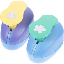 2pcs DIY Craft Hole Punch Set para Scrapbooking, perfurador de papel reutilizável com cor e estilo