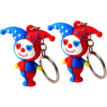 2er-Pack Clown-Schlüsselanhänger für Handtasche, Rucksack, einzigartige Schlüsselanhänger als Dekoration und Portemonnaie-Accessoire