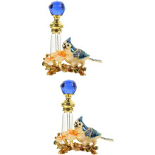 Lot de 2 flacons élégants vintage pour échantillons de parfum, contenants décoratifs pour parfum de bureau et d'intérieur