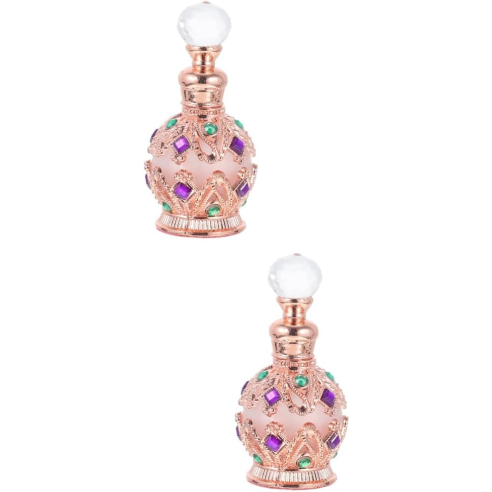 Hkhbjs 2Pcs Glass Empty Bottle For Perfume Storage Holder Perfume Bottles Empty For Essential Oil For Travel Toiletries