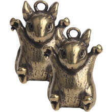 2 Stück Tragbare Rattenstatue Schlüsselanhänger Anhänger Sternzeichen Maus Figur Glücksbringer Schlüsselanhänger Accessoires